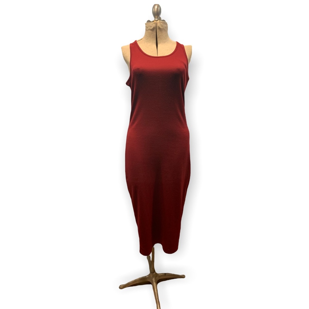 Tank Dress in Maroon